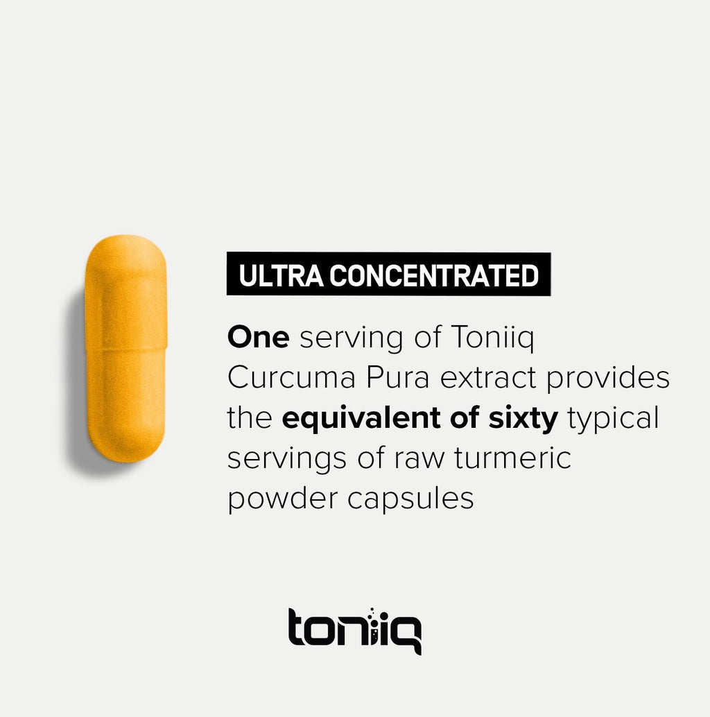 Turmeric Curcumin - Ultra High Potency 60:1 Extract with 97% Curcuminoids - 1200mg Per Serving - Black Pepper & MCT Oil for Enhanced Absorption - Third-Party Lab Tested - 120 Capsules Toniiq Au supplements