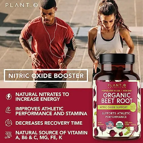 USDA Plant.O Premium Organic Beet Root Tablets [1350mg Beets Powder] with Black Pepper PLANT.O NUTRITION Au supplements
