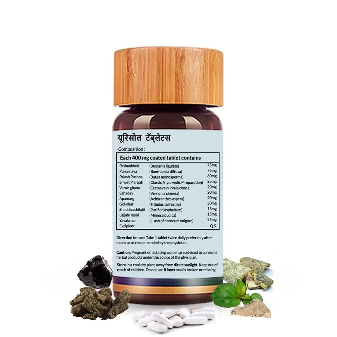 Biogetica Urisolve Kidney Care Herbal Supplement with Asparagus Racemosus & Terminalia Chebula for Optimal Urinary System Support - Non-GMO - 100% Vegan Ayurveda Supplement - 80 Tablets Biogetica Au supplements