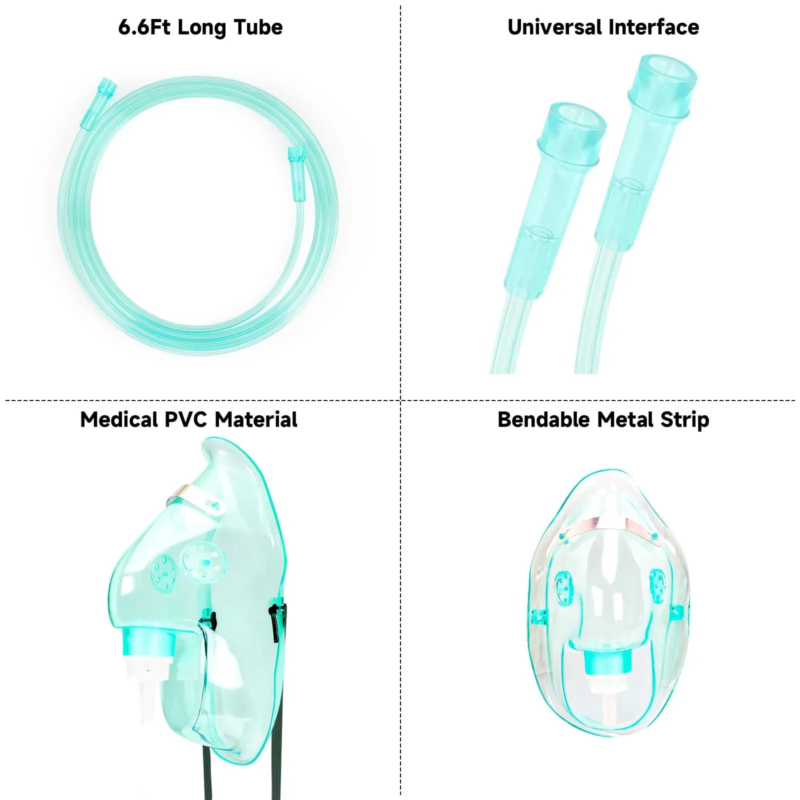 2 Pack Oxygen Mask for Face Adult with 6.6 Ft Tube and Adjustable Elastic Strap - Size XL REALBEBFF Au supplements