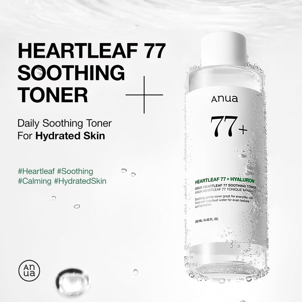 Anua Heartleaf 77 Soothing Toner, Moisturizing & Calming Facial Toner for Glass Skin, Hyaluronic Acid, Lightweight Hydration