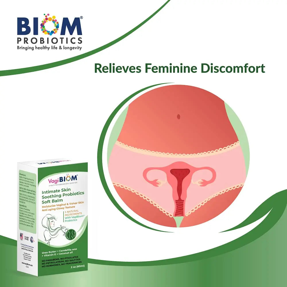 Intimate Skin Soothing Probiotics Soft Balm SheaButter with VagiBiom Lactobacillus crispatus Biom Probiotics Au supplements