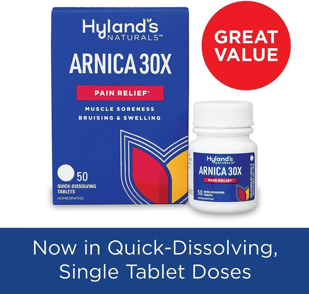 Hyland's Naturals Arnica Montana 30x Tablets, Natural Relief of Bruises, Swelling & Muscle Soreness Hyland's Au supplements