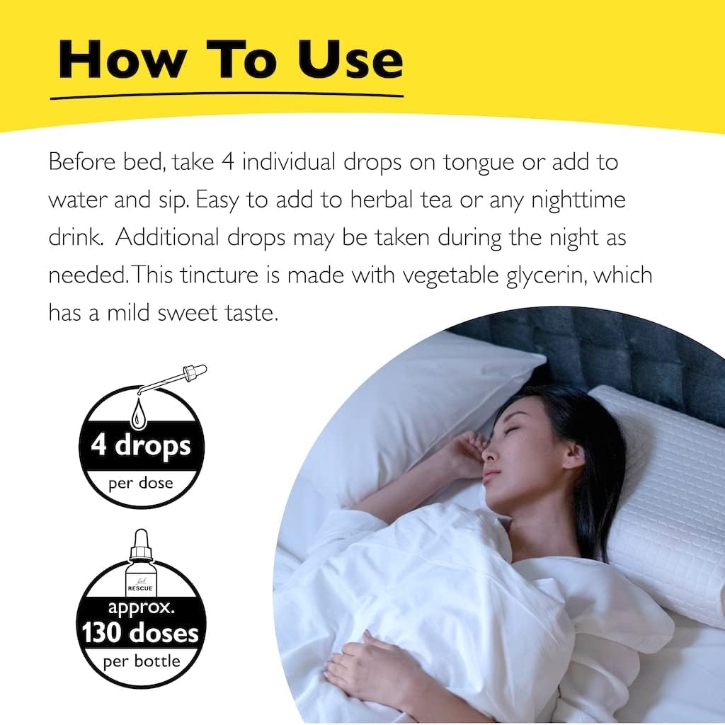 RESCUE Stress Relief & Sleep Support Bundle, Non-Alcohol Formulas, Bach Remedy Dropper 20mL 2-Pack RESCUE Au supplements