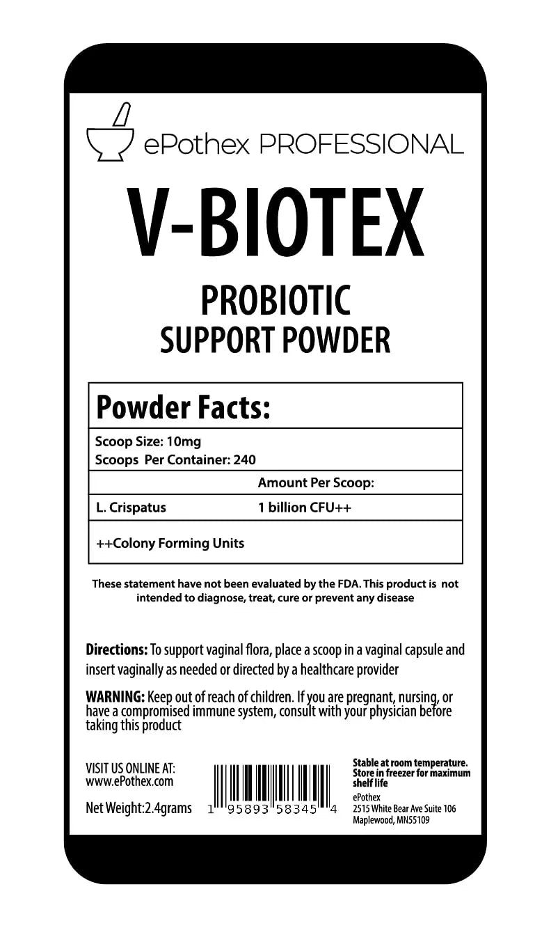 EPOTHEX V-Biotex - Pure L. Crispatus Probiotic Powder | Vaginal Probiotic | Promotes Vaginal & Urinary Health EPOTHEX Au supplements