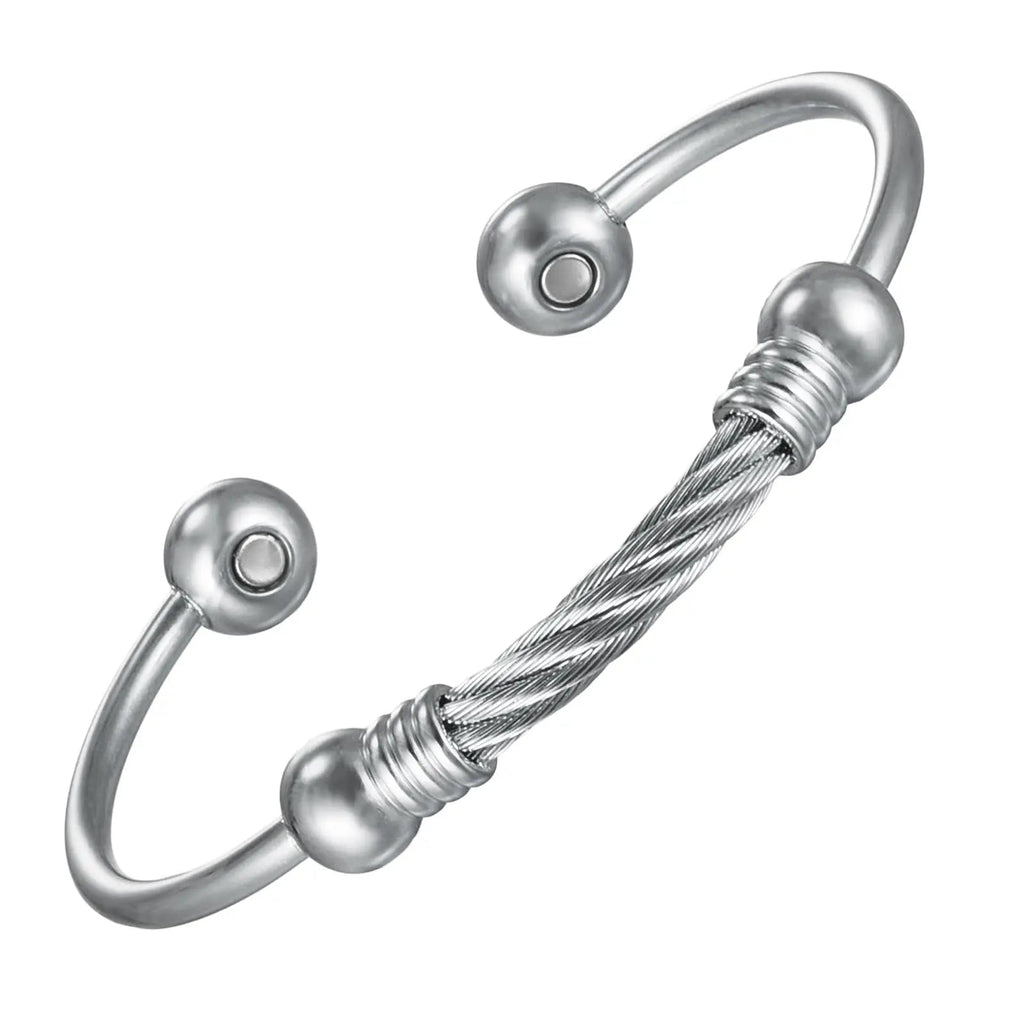 EnerMagiX Magnetic Bracelet for Women for Arthritis and Joint,Twisted Cable Stainless Steel Bangle EnerMagiX Au supplements