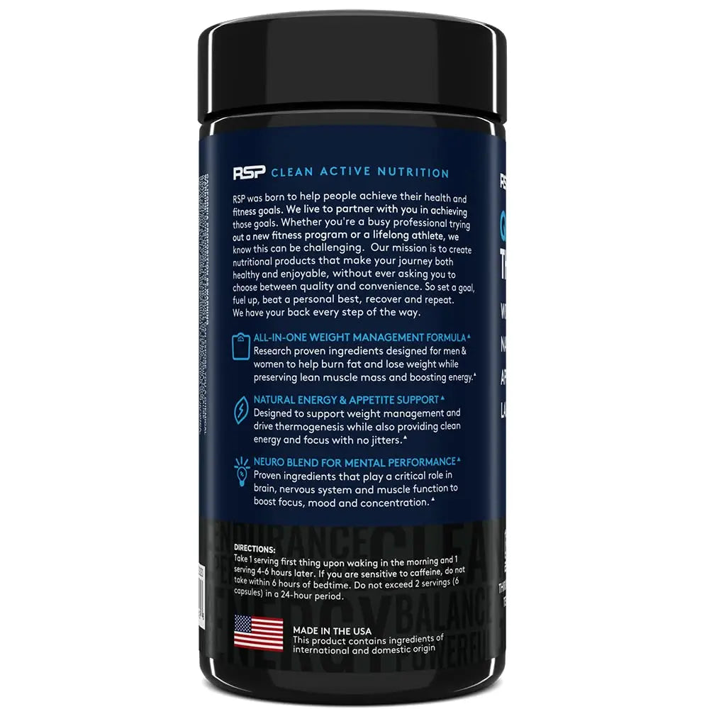 RSP Nutrition QuadraLean Thermogenic Fat Burner for Men & Women, Weight Loss Supplement RSP NUTRITION Au supplements