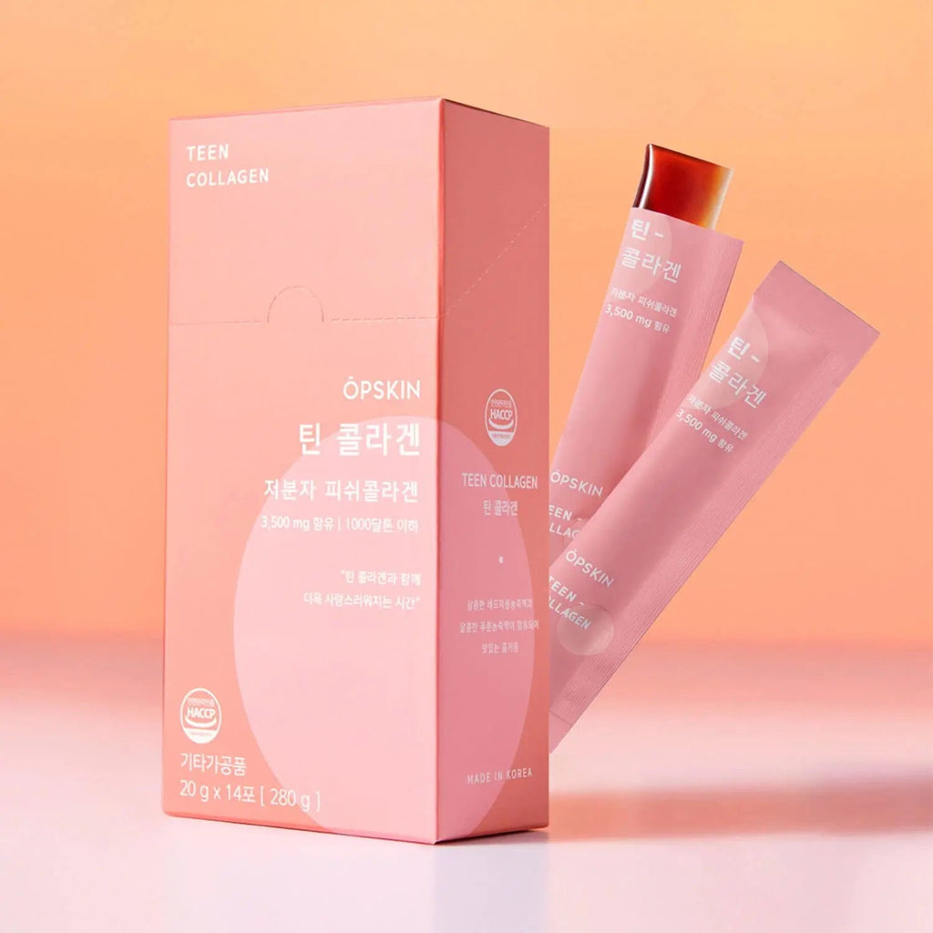 OPSKIN Teen Collagen 14 Pieces, Hydrolysed Marine Collagen Jelly, Grapefruit Flavour Gummy Sticks OPSKIN Au supplements