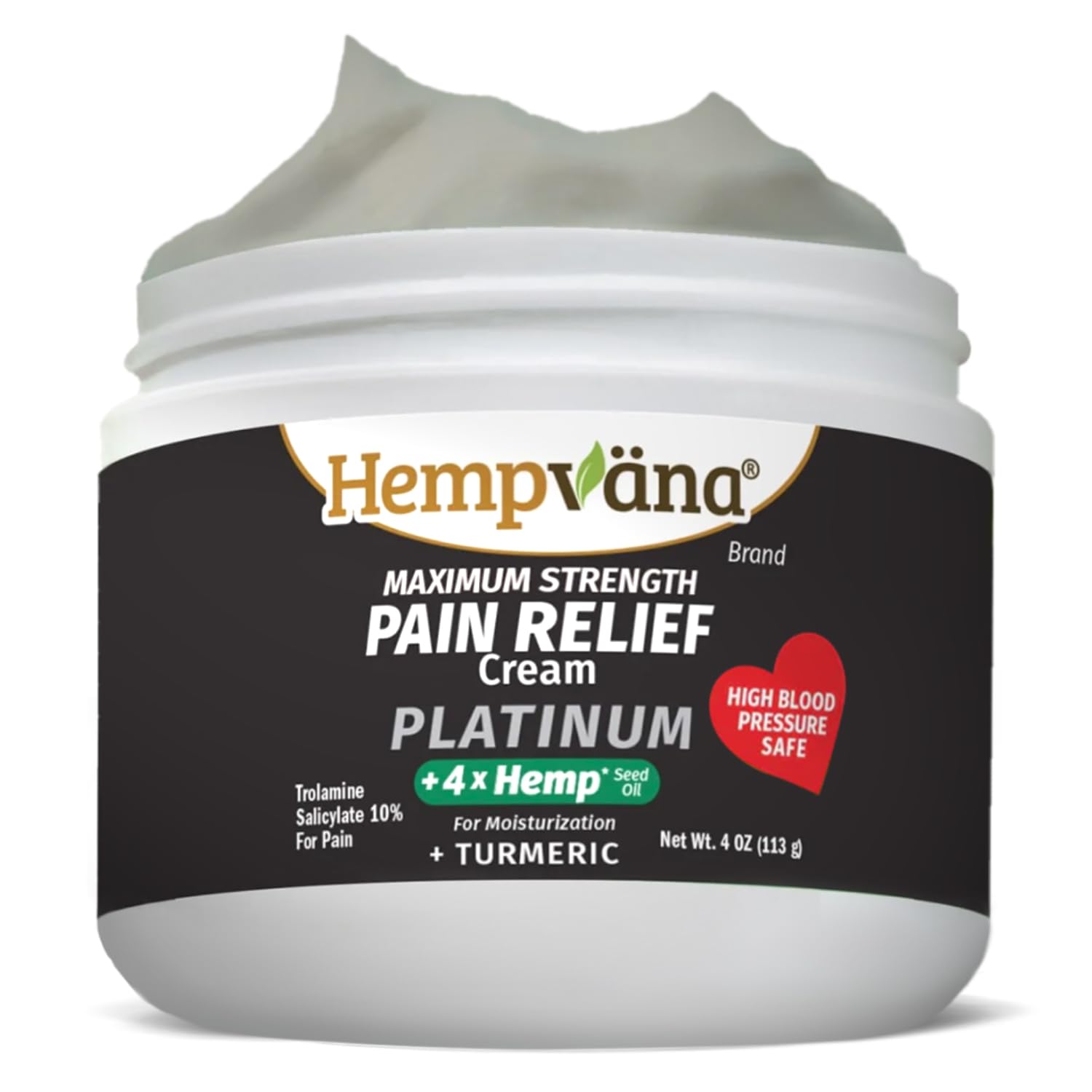 Hempvana Platinum Maximum Strength Relief Cream 4X Hemp for Muscles, Joints, Back, Knees, Shoulders, Neck, Elbows, Hands, Feet. AS SEEN ON TV. Odor-Free, Non-Greasy, Quickly Absorbs, 4X More Hemp Hempvana Au supplements