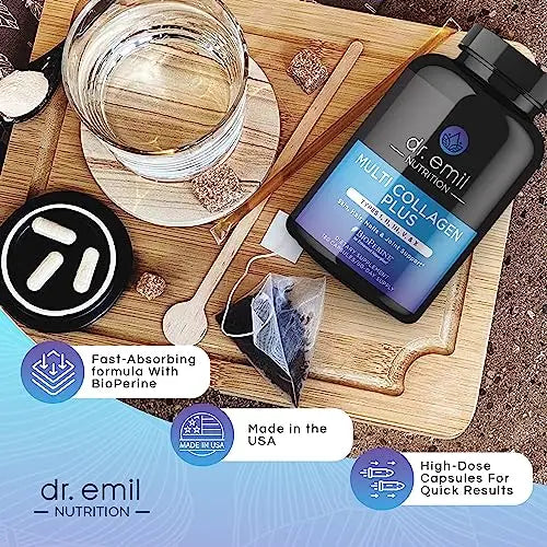 DR EMIL NUTRITION Multi Collagen Pills - 180 Capsules - Collagen Supplements to Support DR EMIL NUTRITION Au supplements