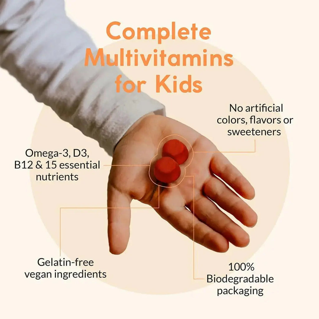 Terraseed Complete Kids Multivitamin Gummies - with Omega 3,6,9, Vitamin B12, Folic Acid, Iodine, Vitamin C, Zinc - Kids Daily Essential Vitamins Terraseed Au supplements