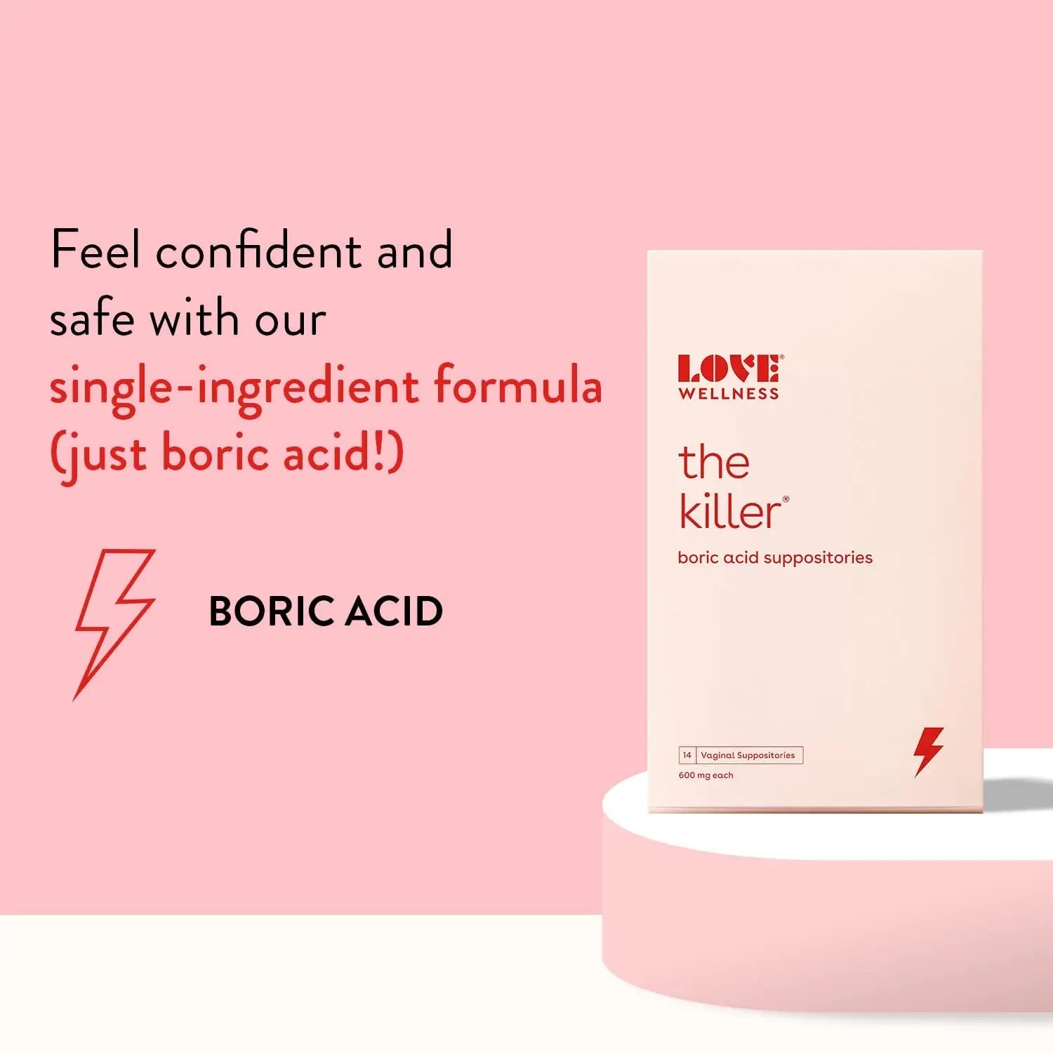 Love Wellness Boric Acid Suppositories for Women, The Killer | Vaginal Supp Love Wellness Au supplements