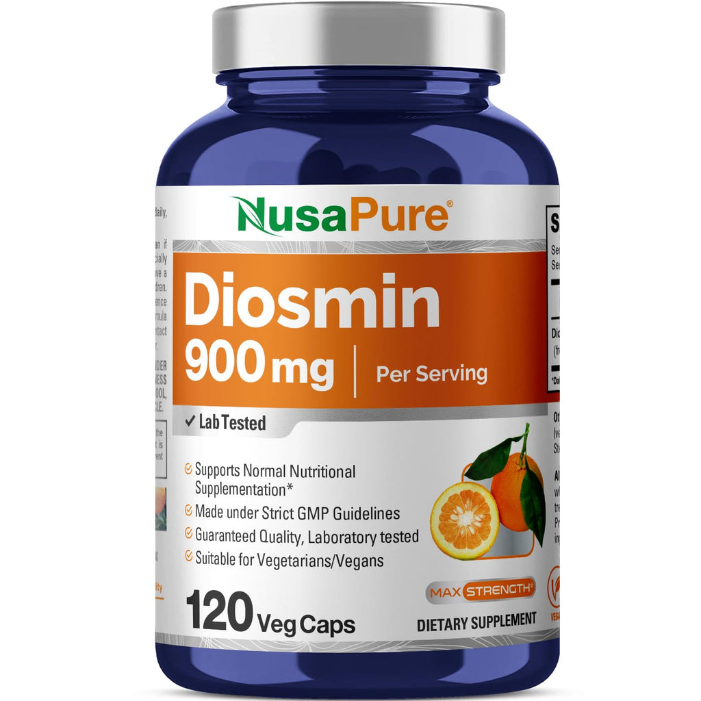 NusaPure Diosmin 900mg per Serving 120 Veggie Caps (Non-GMO, Vegan) NusaPure Au supplements