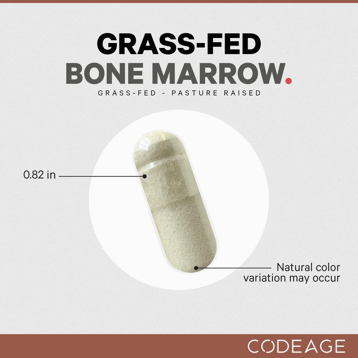 Codeage Grass-Fed Bone Marrow Supplement – Freeze-Dried, Non-Defatted Beef Bone Matrix & Cartilage – 1500mg per Serving, 180 Capsules Codeage Au supplements