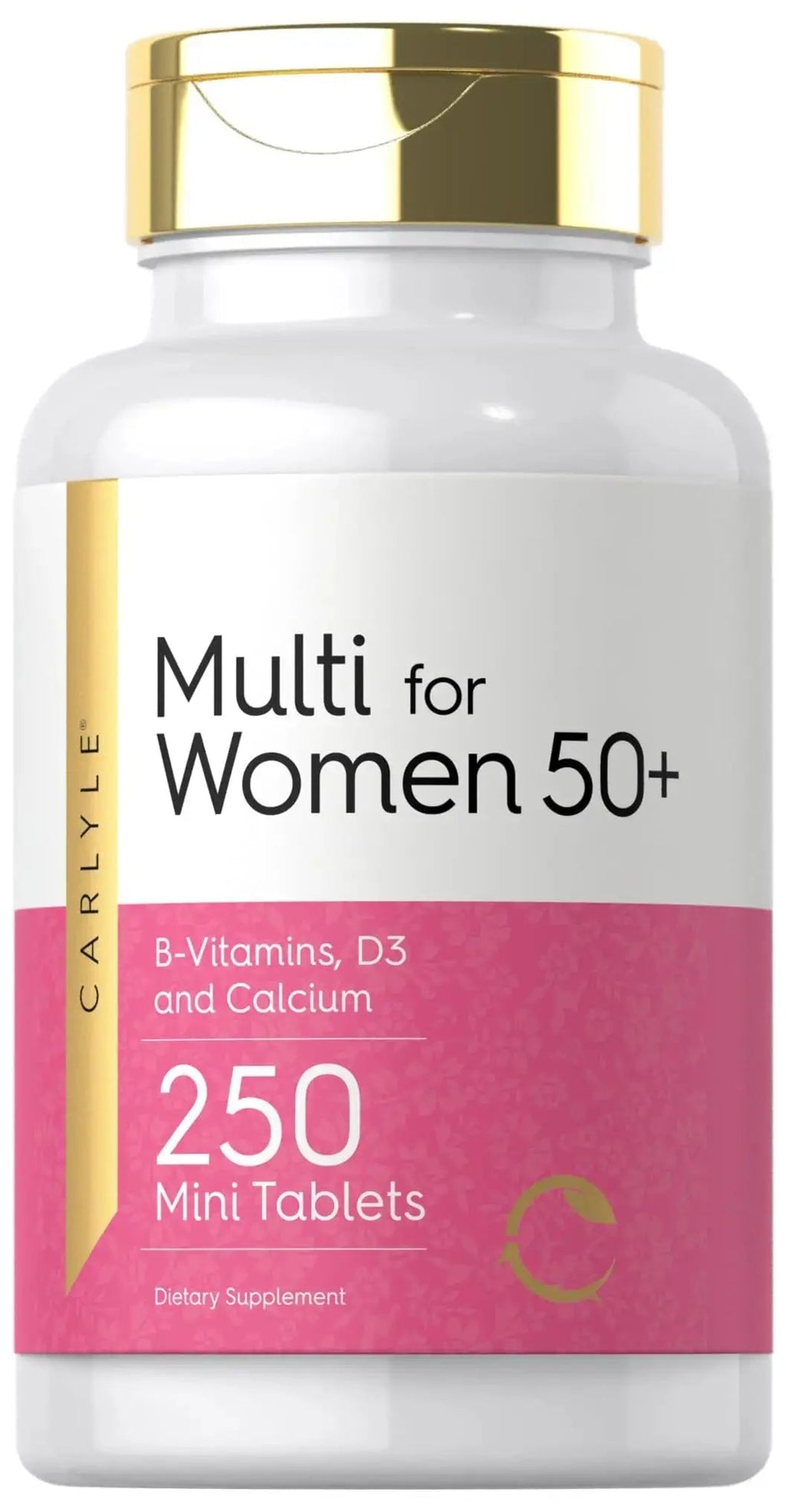 Carlyle Multivitamin for Women 50 Plus | 250 Mini Tablets | Iron Free Supplement | Vitamins A, B12, C, D3, Folate (as Folic Acid) and Calcium | Carlyle Au supplements