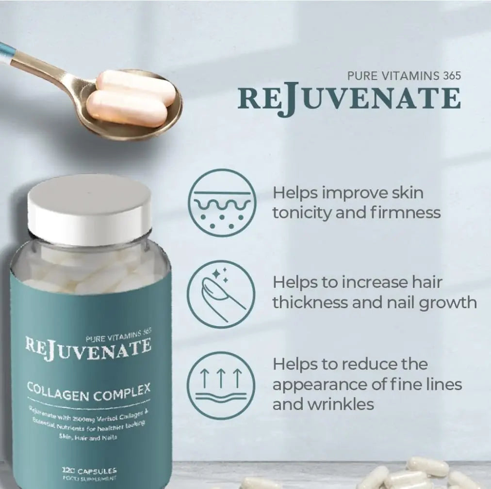 Rejuvenate premium Collagen Capsules - 2500mg High Strength Verisol Bovine Collagen Supplement Generic Au supplements