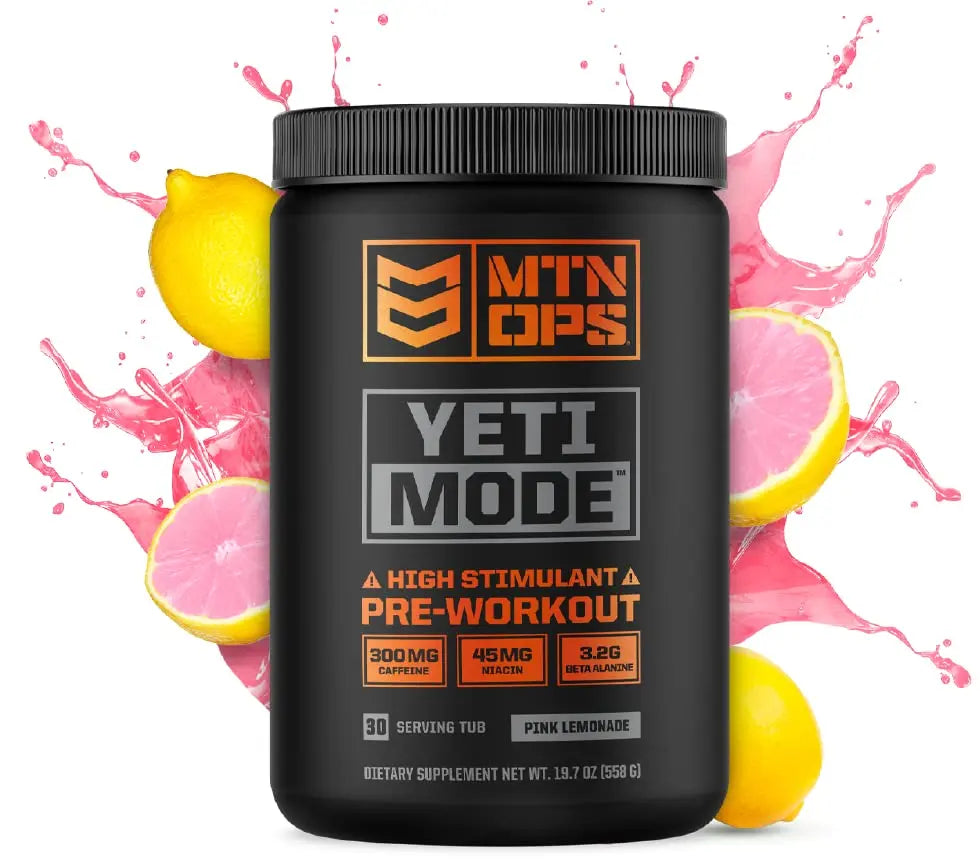 MTN OPS Yeti Mode Pre-Workout Powder - Explosive High-Stimulant with 300mg Caffeine MTN OPS Au supplements