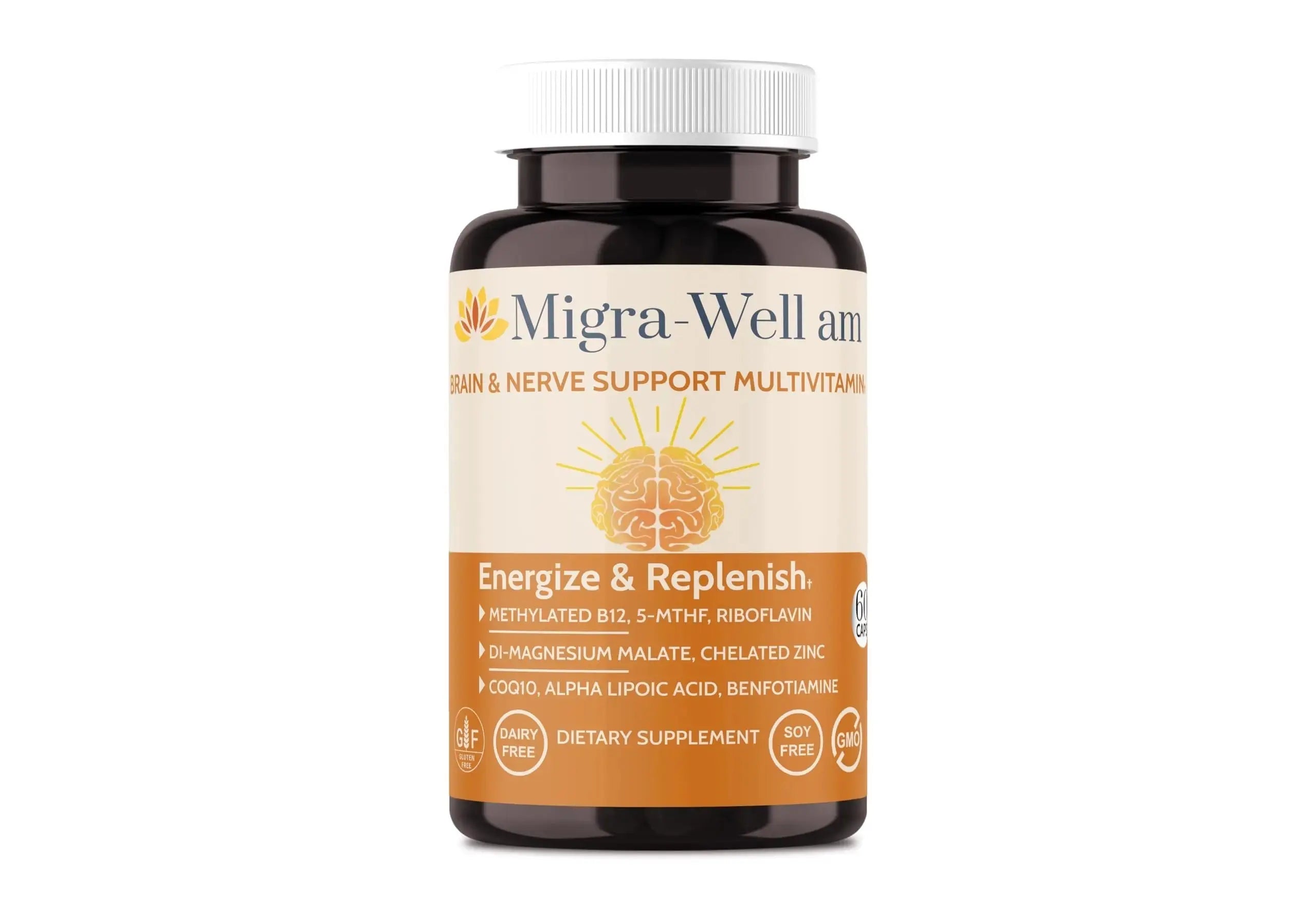 Wellkasa Migra-Well AM: Energizing Daily Methylated Multivitamin with Bioavailable Minerals & Antioxidants Supporting Brain Wellkasa Au supplements