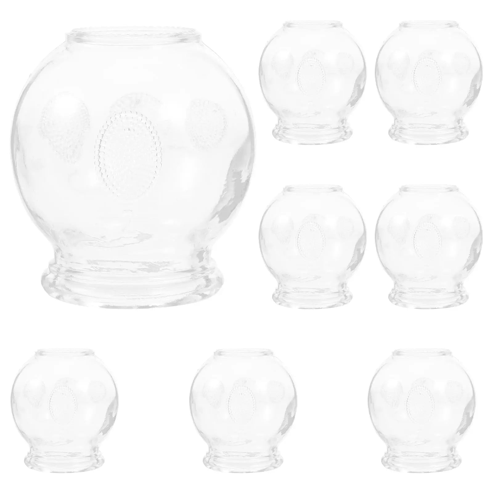 Healvian 8pcs Glass Fire Chinese Acupoint Cupping Glass Cupping Device Body Care Cupping Suction Healvian Au supplements