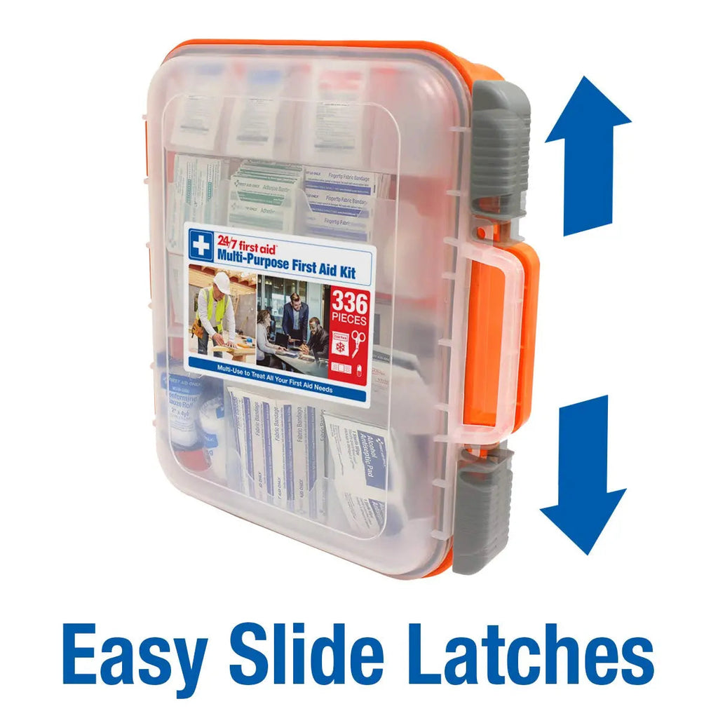 336 Piece First Aid Kit, Plastic Case 24/7 First Aid Au supplements