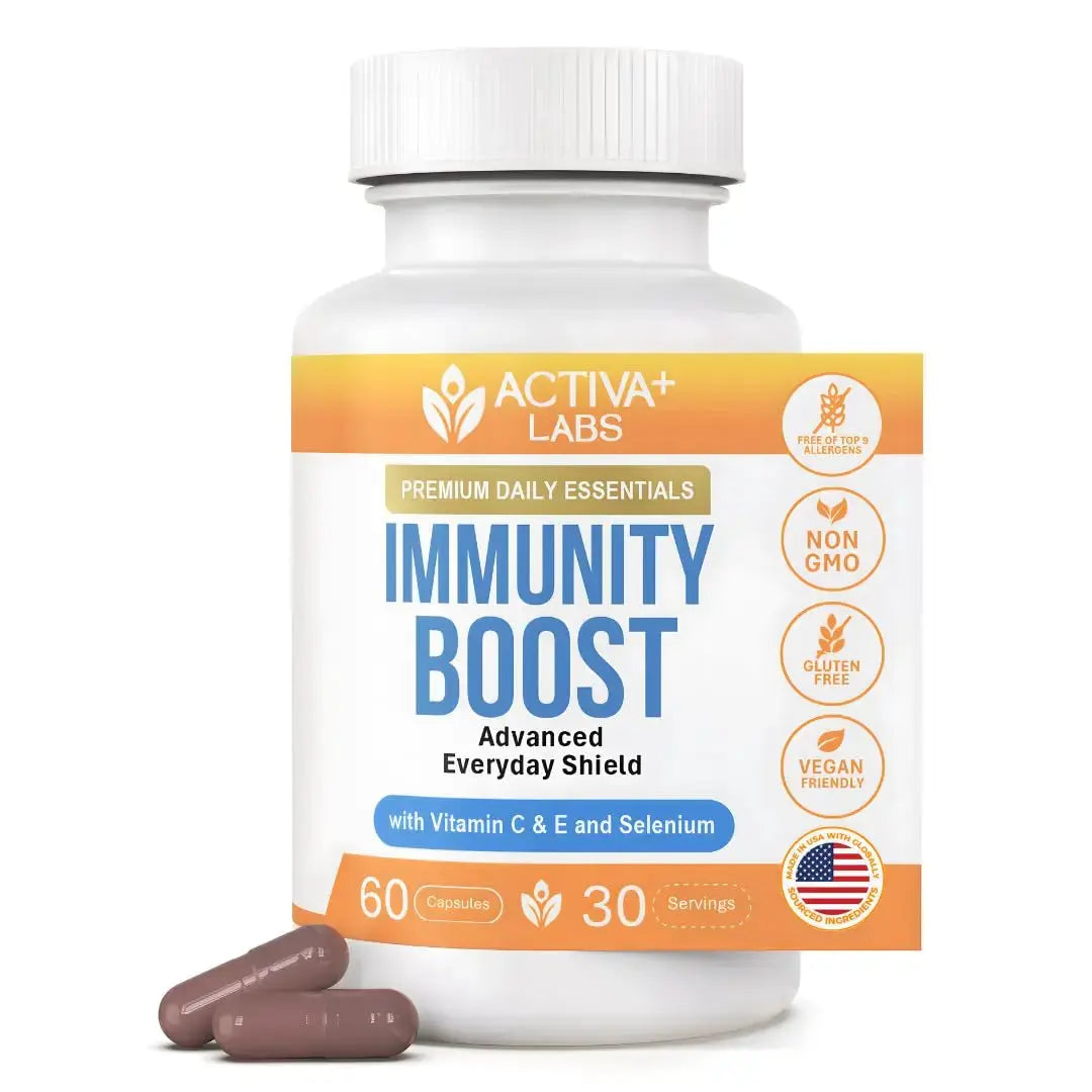 Activa+ Labs Immunity Boost Immune Support Supplement with Vitamin C, Vitamin E, Selenium & Herbal Antioxidant Complex | Activa Labs Au supplements