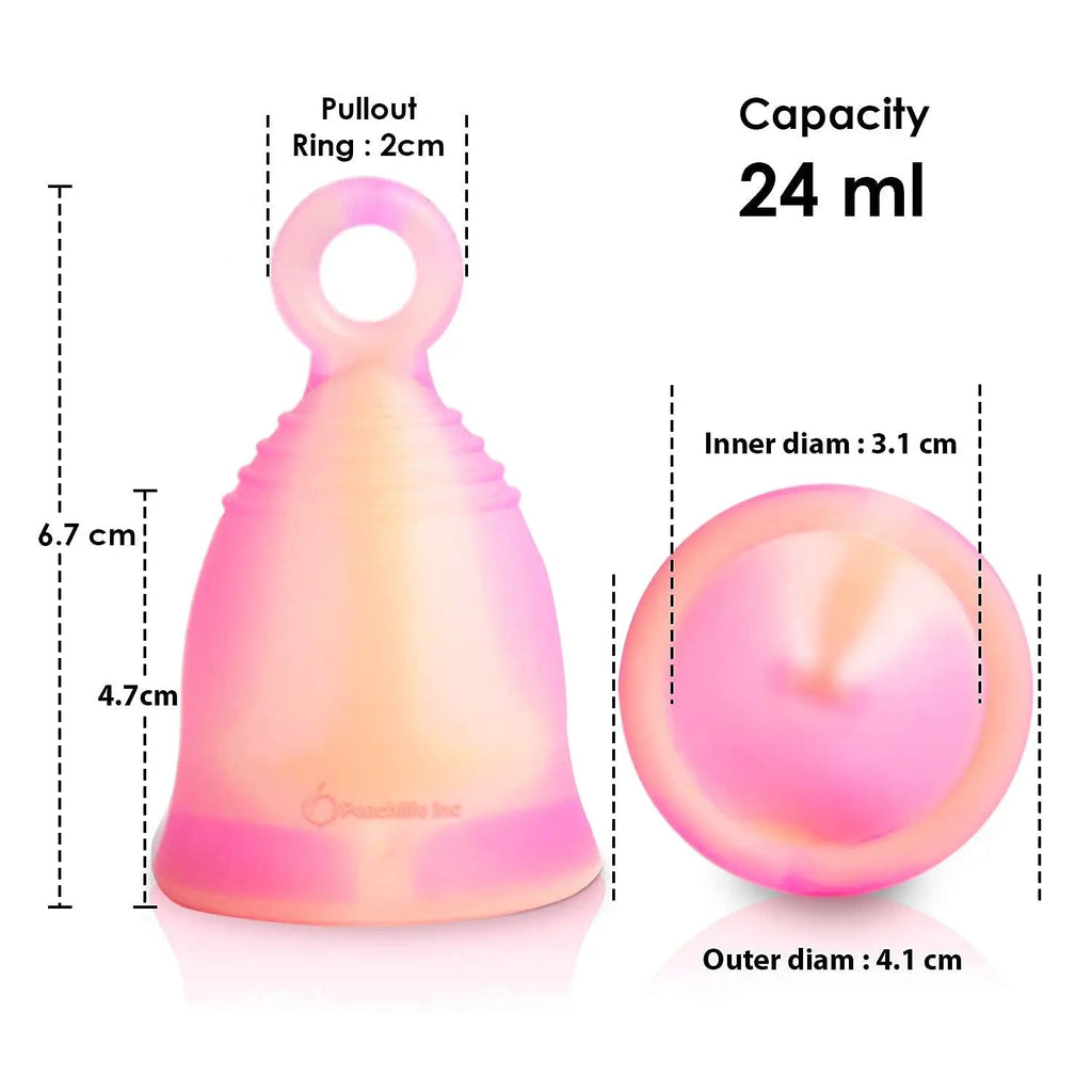 Peachlife Boric Acid Suppositories and Small Soft Menstrual Cup with Ring Pull Peachlife Au supplements