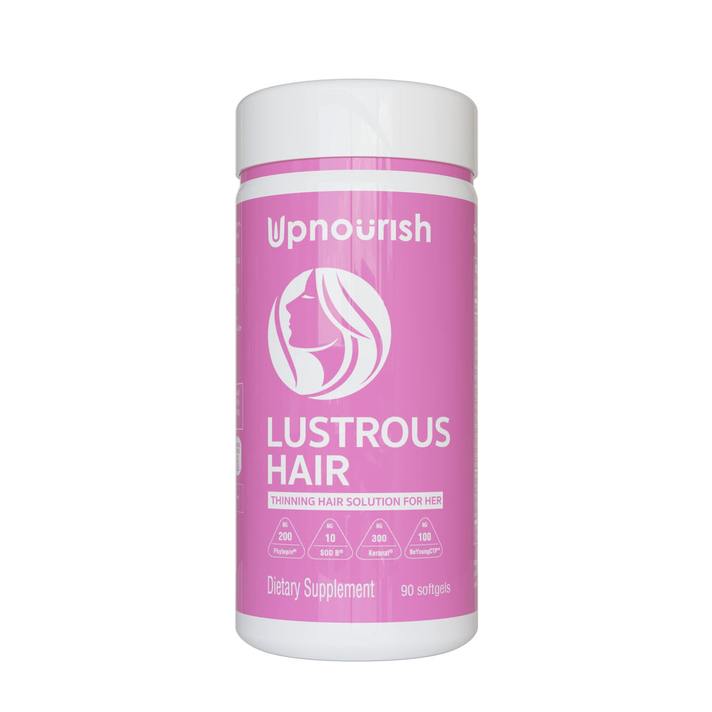 UpNourish Hair Growth Vitamins for Women - Proven Hair Supplement with KERANAT, DHT Blocker PHYTOPIN, Biotin 5000 mcg & SOD, Hair Vitamins for Faster Hair Growth, Hair Loss & Thinning Hair - 90 ct UpNourish Au supplements