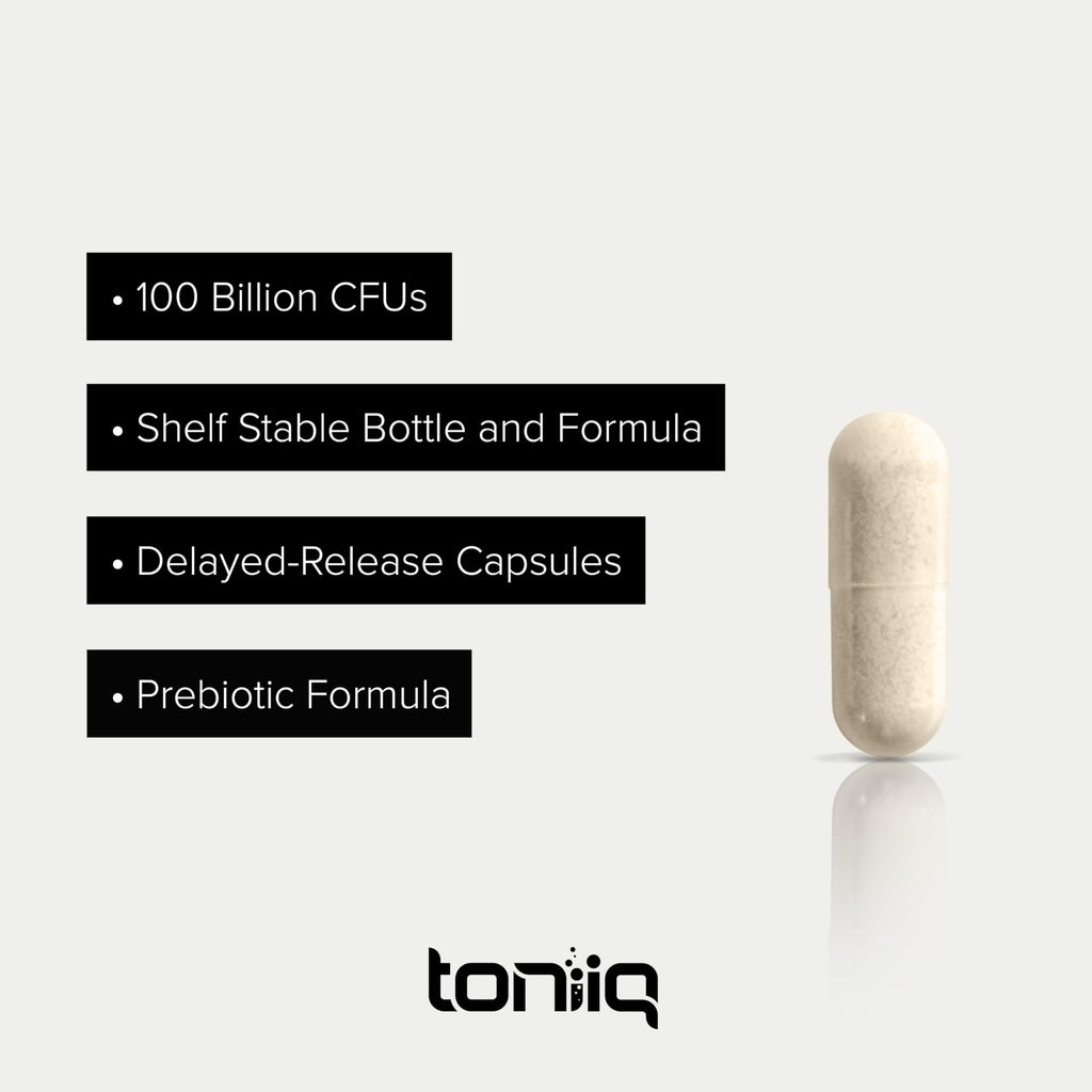 Toniiq Lactobacillus Plantarum – 100 Billion CFU High-Strength Single-Strain Probiotic with FOS – Delayed-Release Veggie Capsules – Third-Party Tested Potency – 60 Capsules Toniiq Au supplements