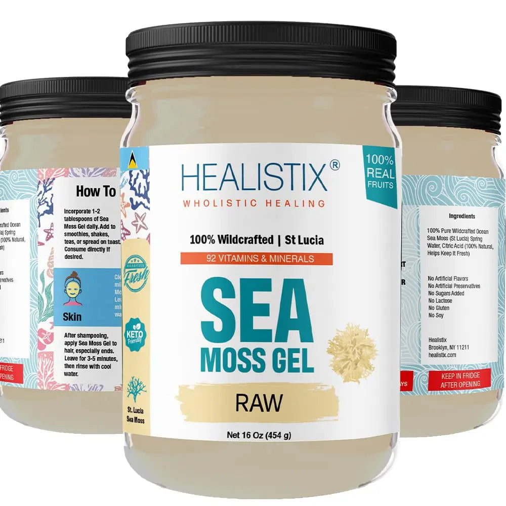 Healistix Irish Sea Moss Gel- St Lucia Wildcrafted Seamoss Gel, Packed with 92 Vitamins HX HEALISTIX Au supplements