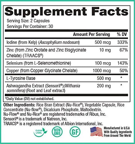 Peak Pure & Natural Thyroid Support Thyroid Supplement and Metabolism Booster to Support Peak Pure & Natural Au supplements