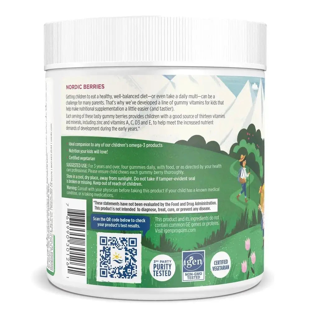 Nordic Naturals Nordic Berries, Cherry Berry - 120 Gummy Berries - Great-Tasting Multivitamin for Ages 2+ - Growth, Development, Optimal Wellness Nordic Naturals Au supplements