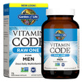 Garden of Life Vitamin Code Raw One for Men, Once Daily Multivitamin, 75 Capsules, One a Day Mens Vitamins Plus Fruit, Veggies & Probiotics for Mens Health