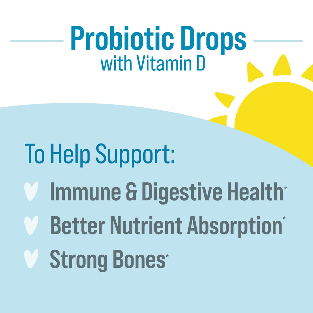 Culturelle Baby Probiotic Drops + Vitamin D, Immune & Digestive Health Support for Babies, Infants & Newborns 0-12 Months