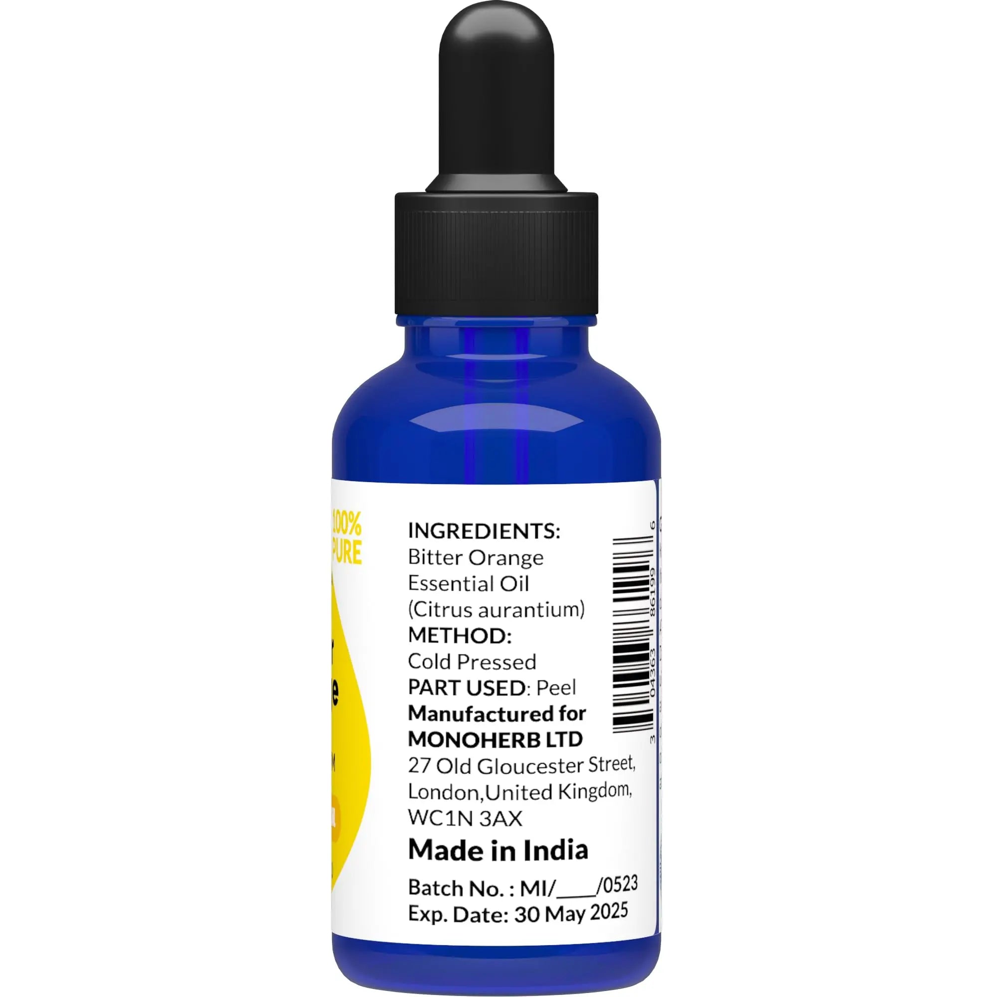Bitter Orange Essential Oil 30 ml - 1 oz - Pure & Natural - with Pipette Dropper MONOHERB Au supplements