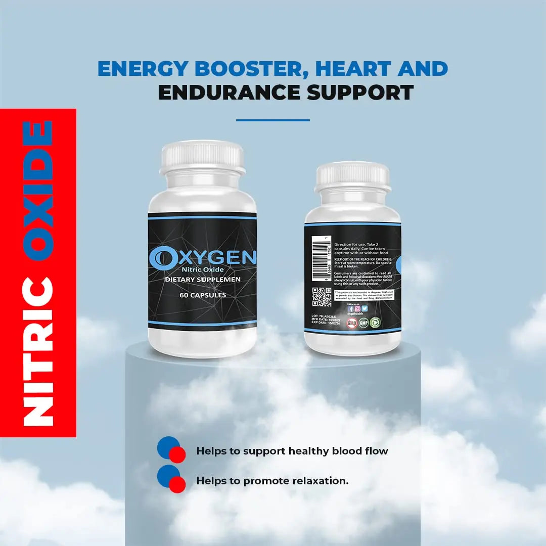 Qei Oxygen (Nitric Oxide) - L-Citrulline a Key Ingredient - Detoxes - Supports Blood Circulation Heath Secret Au supplements
