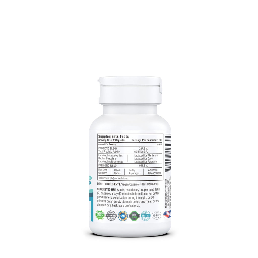 KAPPA NUTRITION Probiotic 60 Billion CFU 14 in 1 Formula with Prebiotics & Acidophilus for Women, Men & Adults, Shelf Stable, Acid Resistant