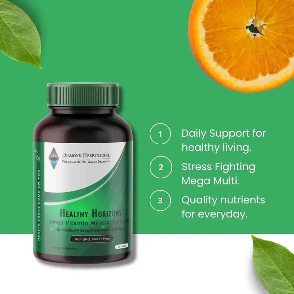 Herpanacine Diamond Healthy Horizons Multivitamin - Natural Multivitamin to Support Stress Relief and Provide Essential Nutrients Herpanacine Au supplements