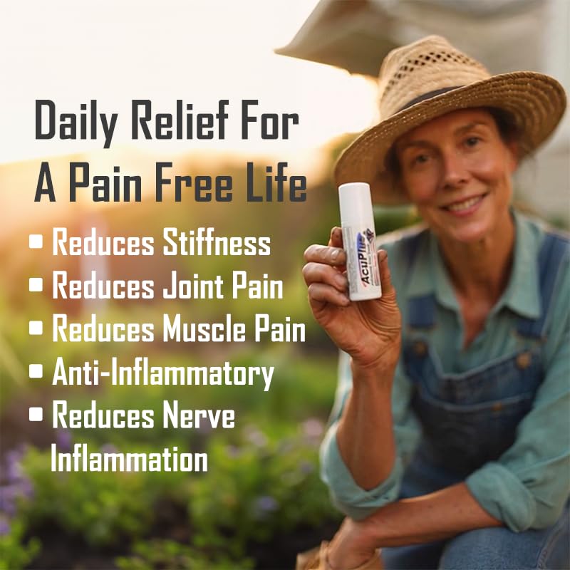 AcuPlus - Pain Relief Roll On - Topical Anti Inflammatory to Soothe Muscles & Joints - Arthritis Pain Reliever, Bursitis, Tendonitis Cream - TSA Compliant, Convenient Roll On - 3 fl. oz. (Pack of 1) AcuPlus Au supplements