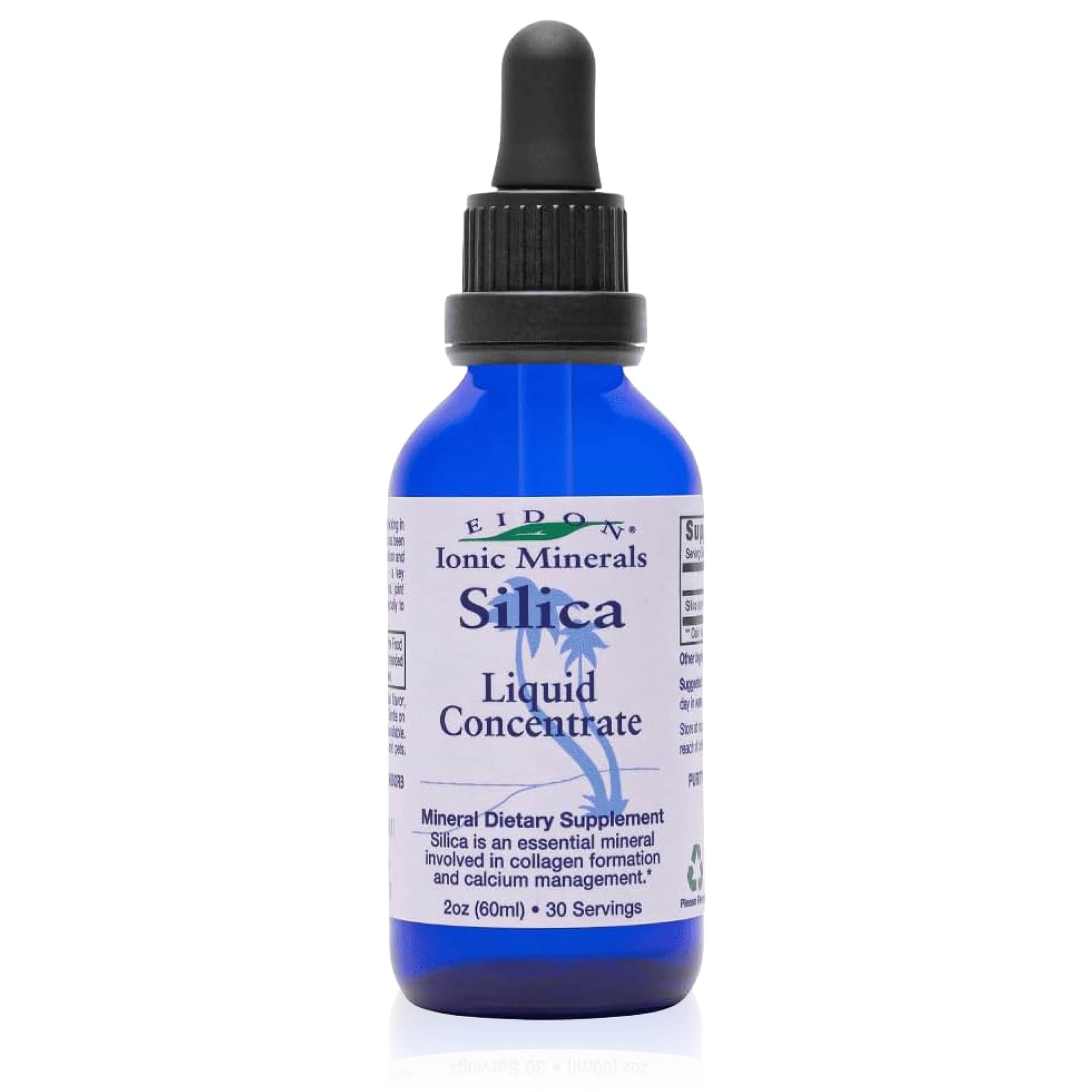 Eidon Liquid Silica Mineral Concentrate - Silica Supplement for Hair, Skin, and Nails, Supplement Drops to Support Collagen Production & Hair Loss