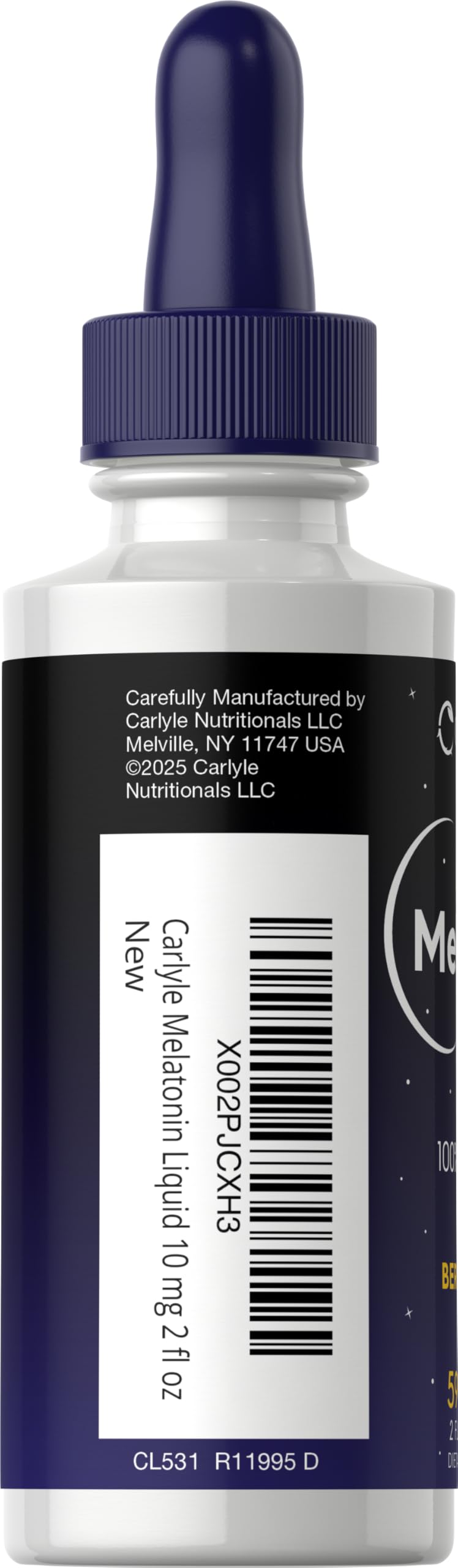 Carlyle Melatonin 10mg | 2 fl oz Liquid Drops | Berry Flavor | for Adults | Non-GMO, Vegetarian Supplement