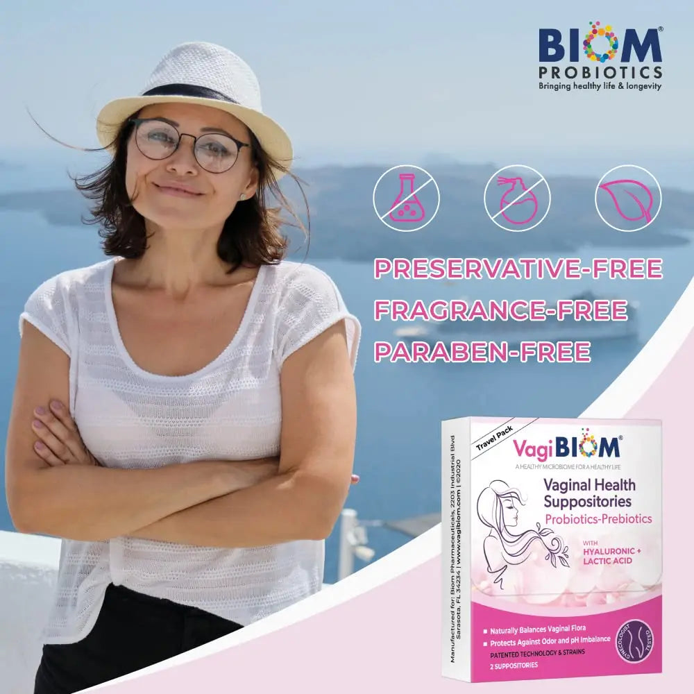 VagiBiom Probioitc Suppository Convenient Travel Pack with 2 Suppositories VagiBiom Au supplements