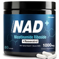 NAD+ Supplement 1000mg - Nicotinamide Riboside (NR) and Resveratrol, Liposomal NAD of Pure Organic Ingredients for Women & Men Healthy Aging, Brain and Cellular Energy, 80 Capsules TOPCAPAK Au supplements