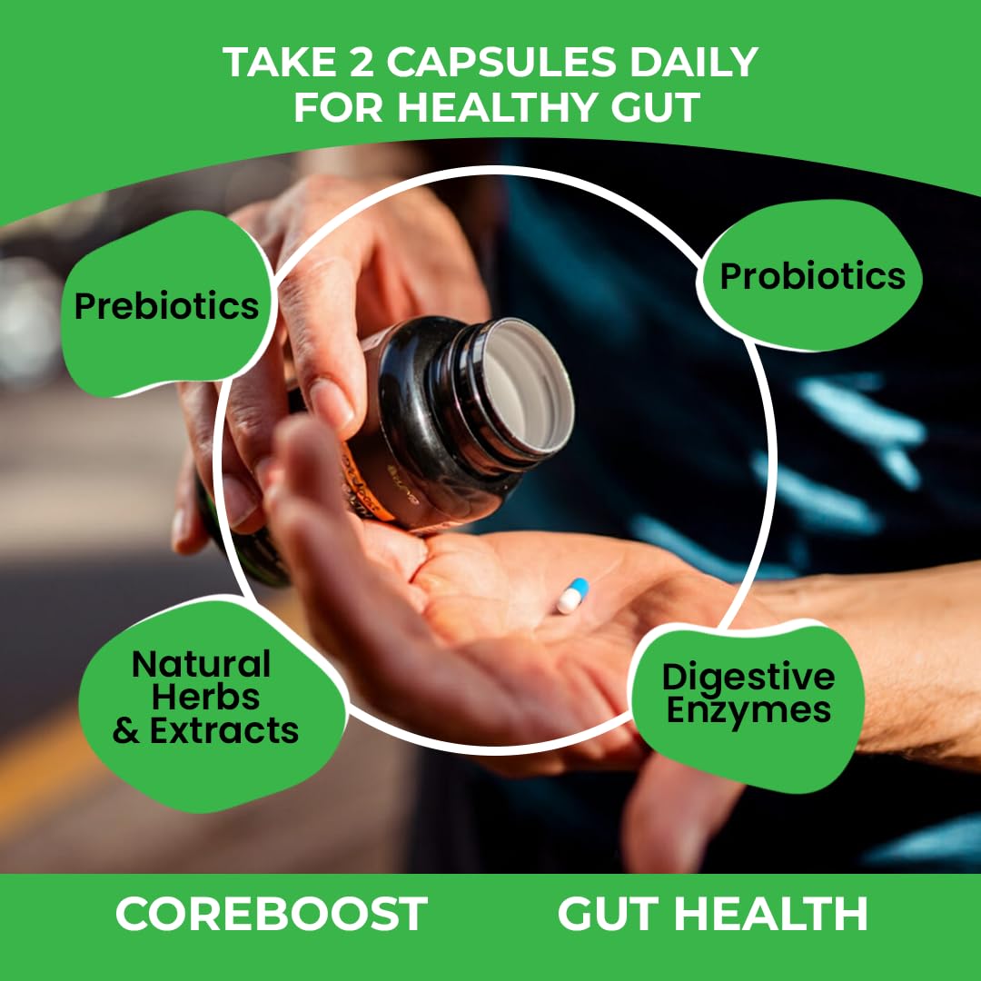 GUTVED Bloating & Gas Relief Probiotic for Women & Men | 9-in-1 Gut & Digestive Support with Probiotics, Prebiotic Inulin, Turmeric, Ginger & Fennel | Daily Plant-Based Capsules, 60 Count GUTVED Au supplements