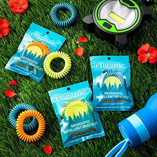 Cliganic 50 Pack Mosquito Repellent Bracelets, DEET-Free Bands, Individu Cliganic Au supplements