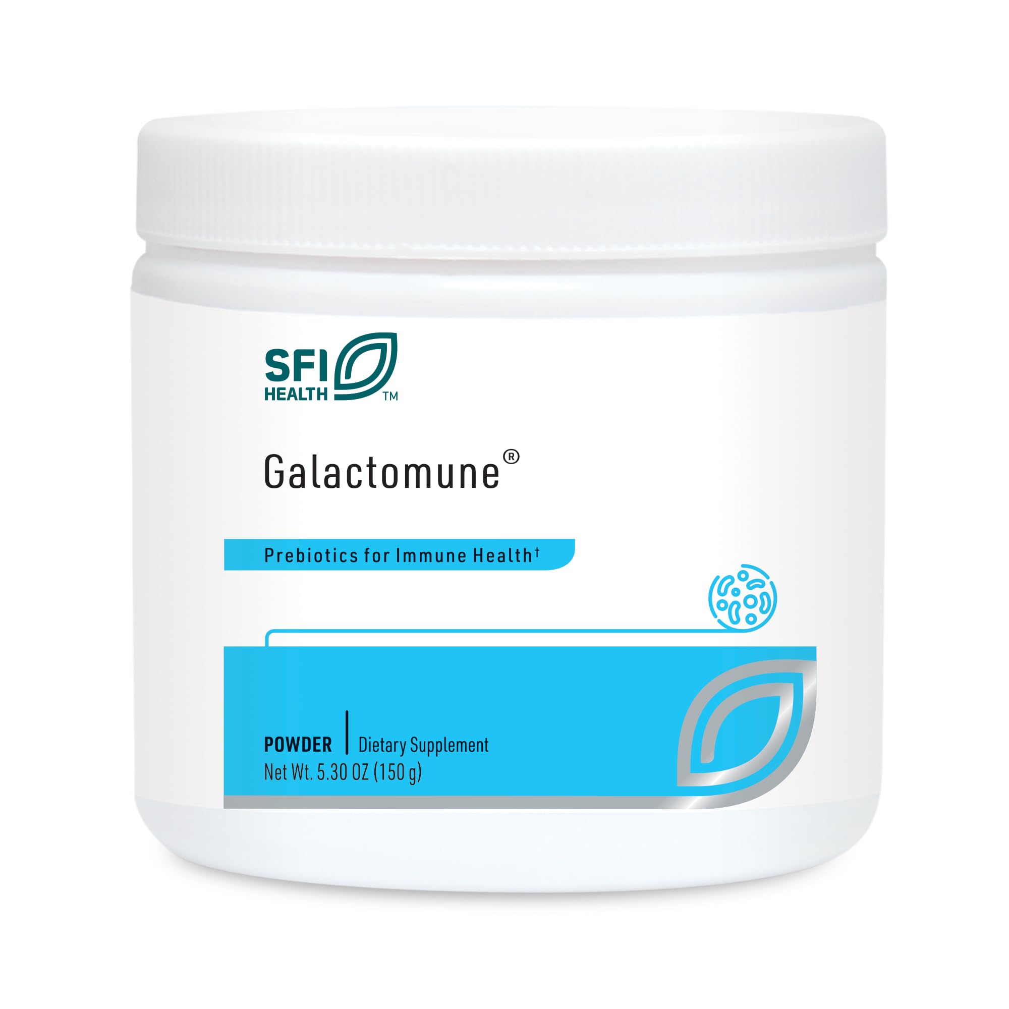 SFI Health Klaire Labs Galactomune Powder - Prebiotic Beta-Glucan & Galactooligosaccharides Immune Support (30 Servings, 150 Grams)