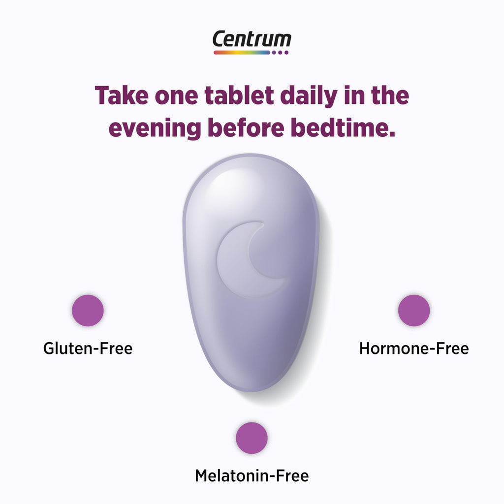 Centrum Restful Sleep Menopause Support Tablets, Supplement with Clinically Studied DailyZz and geniVida, 28 Count Centrum Au supplements