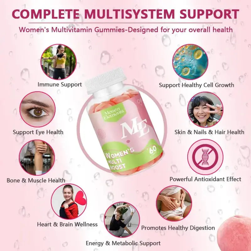 Methylated Multivitamin for Women Gummies，Inositol, Folate, Vitamins A C D3 E B12 K2, Herbal & Mineral Blend, Daily Vegan Gummy MOSEA ELEMENTS Au supplements