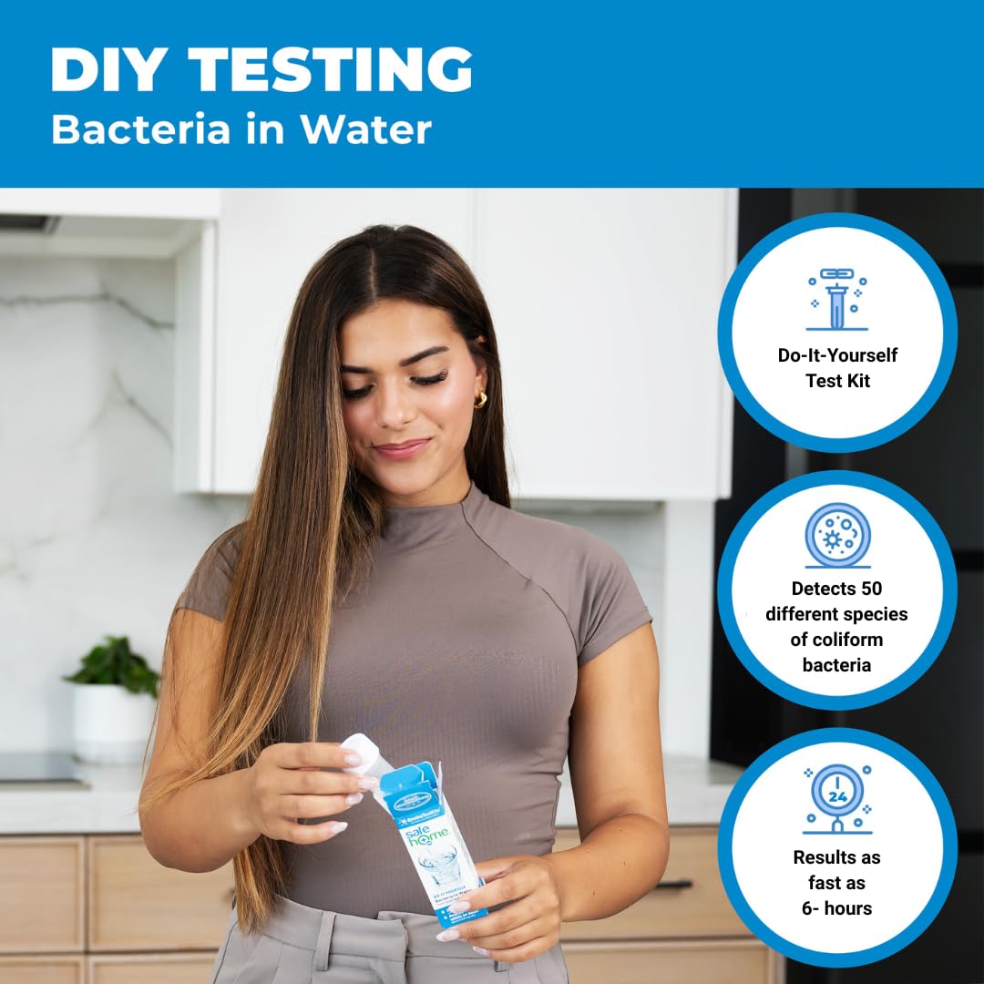Safe Home® DIY Bacteria in Water Test Kit – Results as Fast as 6 Hours – Detects 50 Different Species of Coliform Bacteria – EPA Lab Certified – Made in the USA – (1 Pack) Safe Home Au supplements