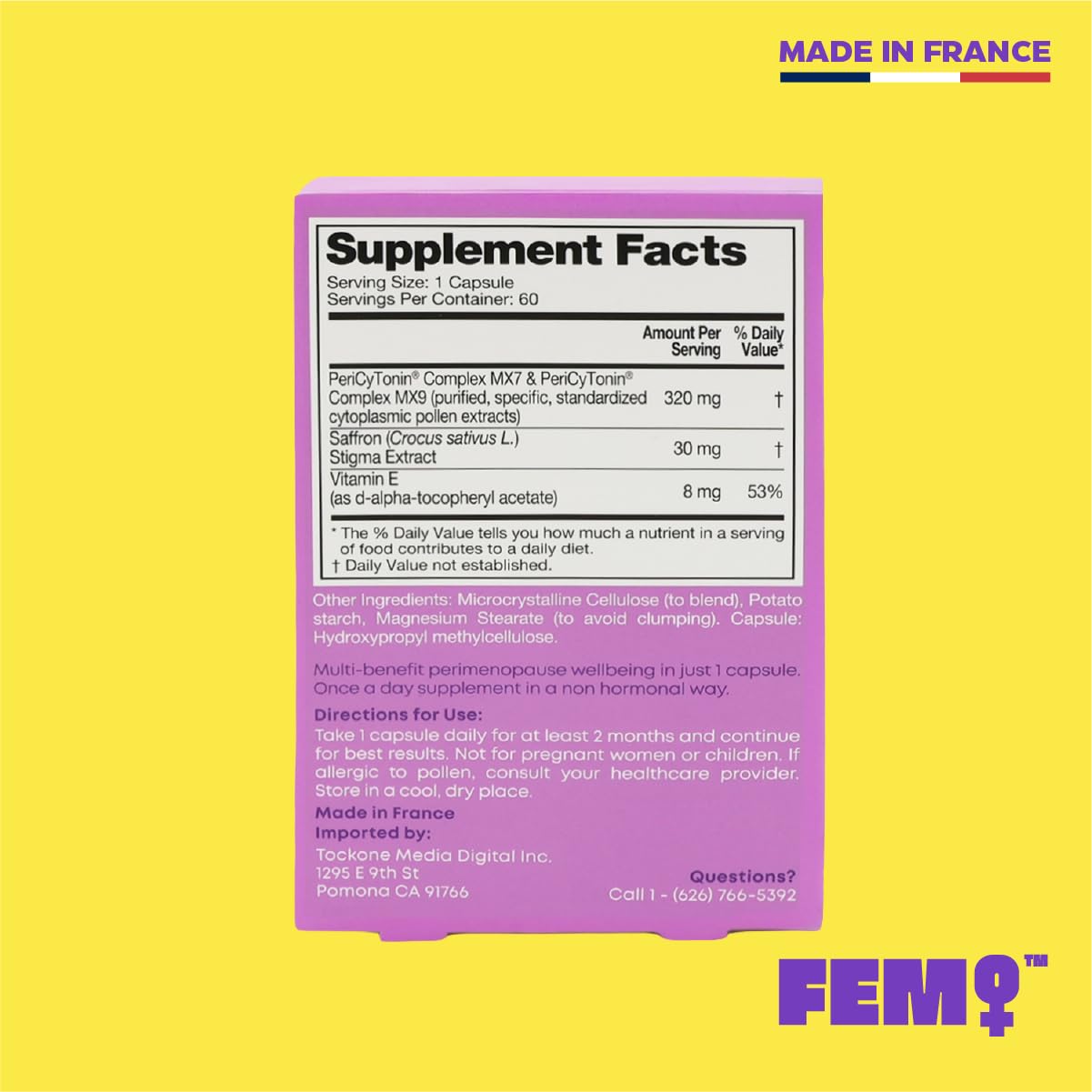 Upsa FEM Perimeno Perimenopause Supplements for Women - Non-Hormonal Pre-Menopause Support for Hot Flashes, Night Sweats, Mood, Sleep & Low Energy - 30 Capsules Upsa Au supplements