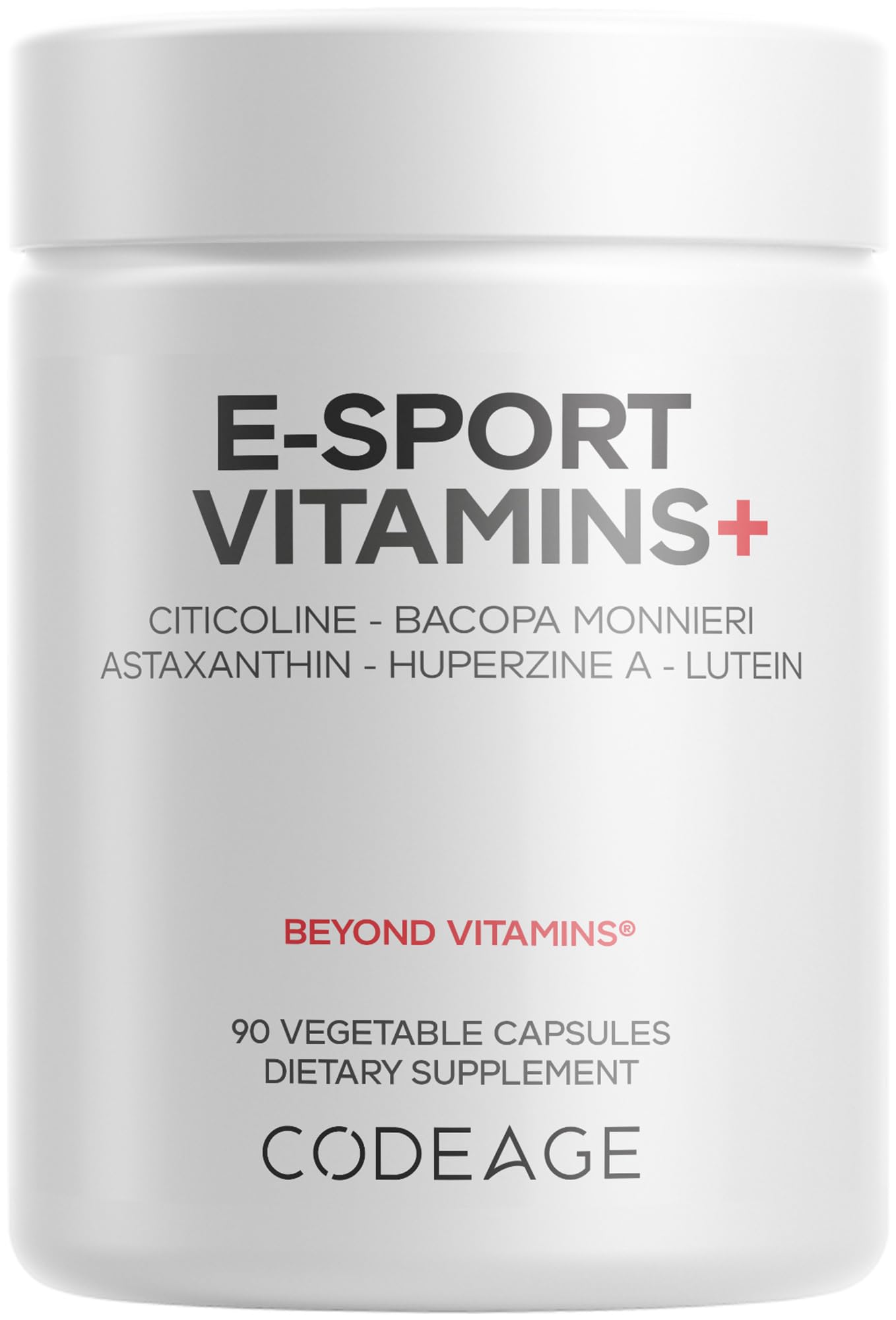 Codeage E-Sport Vitamins+ Citicoline Cognizin, Bacopa Monnieri Supplement, Multivitamins, Astaxanthin, L-Theanine, Ginkgo Biloba, Acetyl-L-Tyrosine, Huperzine A,